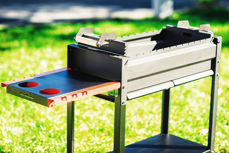 Mangal Grill Schaschlikgrill aus Stahl Redliner Comfort Lift Air